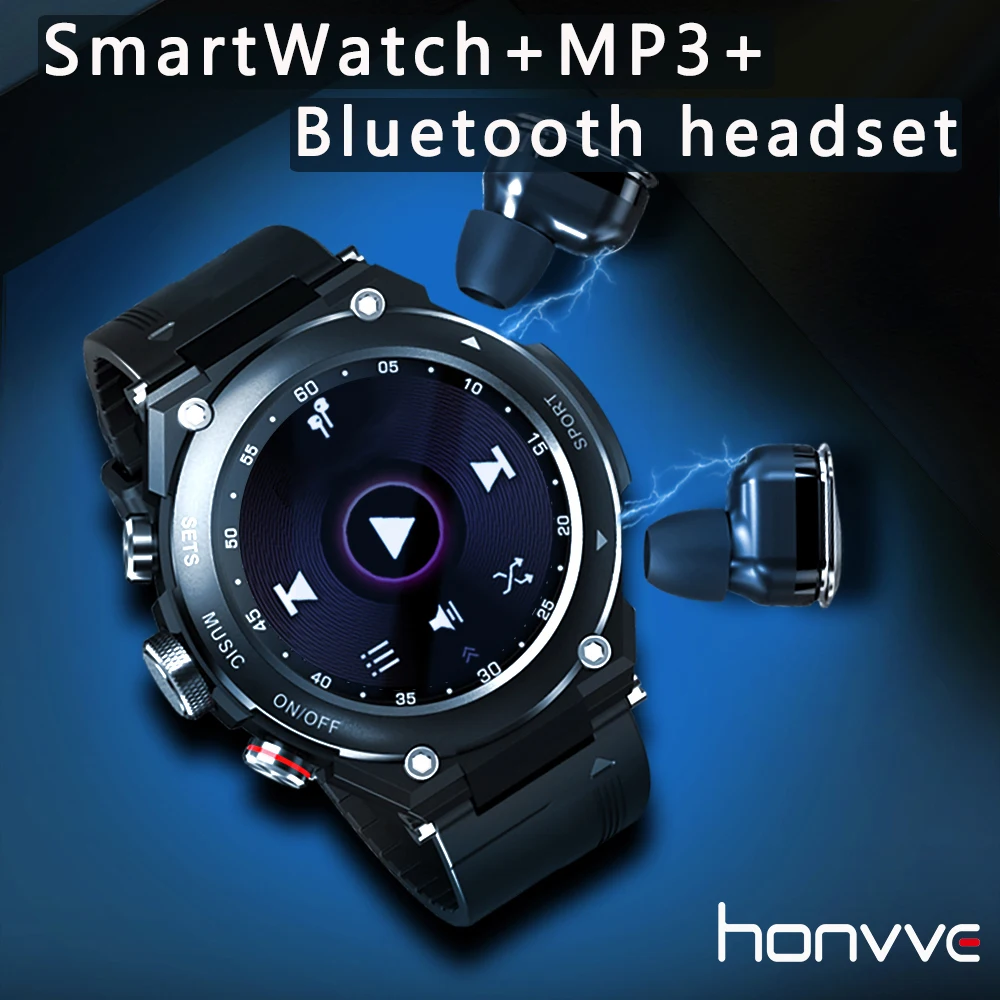 [2021 Новинка] MP3 плеер Смарт часы двухушная связь Bluetooth гарнитура три в одном