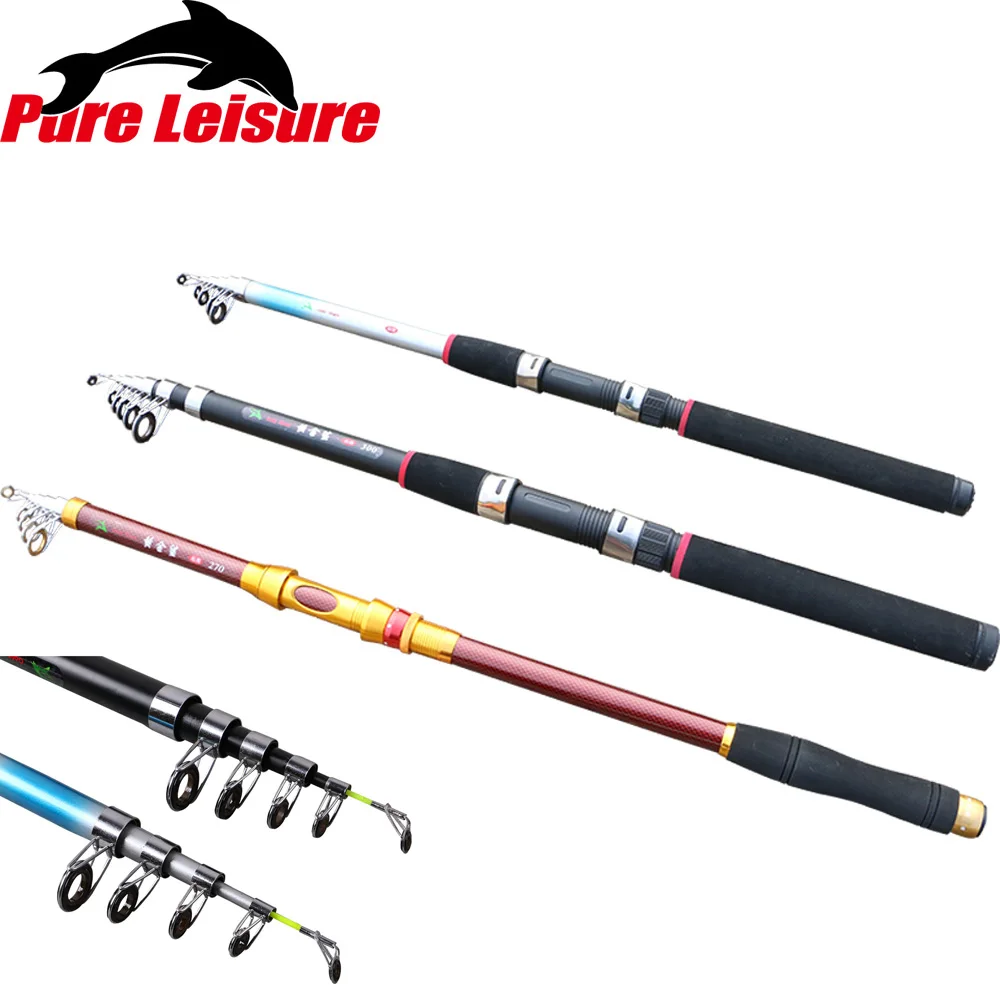 PureLeisure удочка телескопическая 2 1 м 4 7 3 0 6 кольца Удочка Canne A Peche Truite | Спорт и