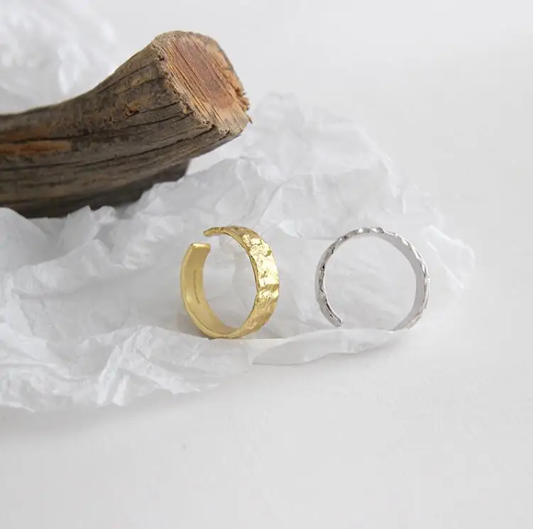 S925 серебро неровной поверхности золотого и серебряного цвета Оловянная фольга