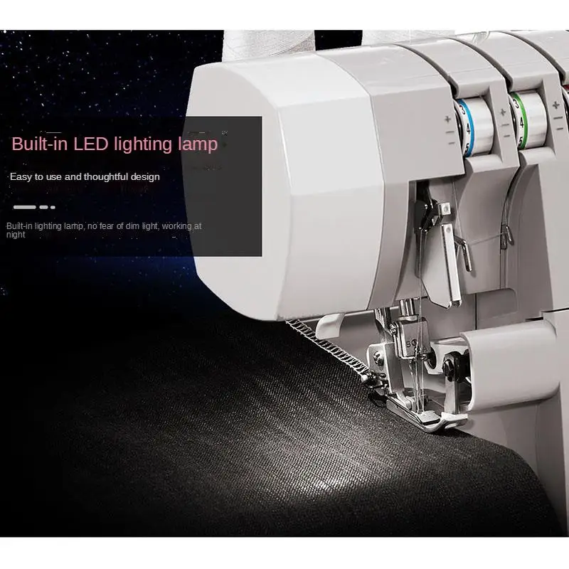 M&aacute;quina de coser Overlock 14HD854 para el hogar, 2/3/4 hilos, 220V, con costura secreta-2