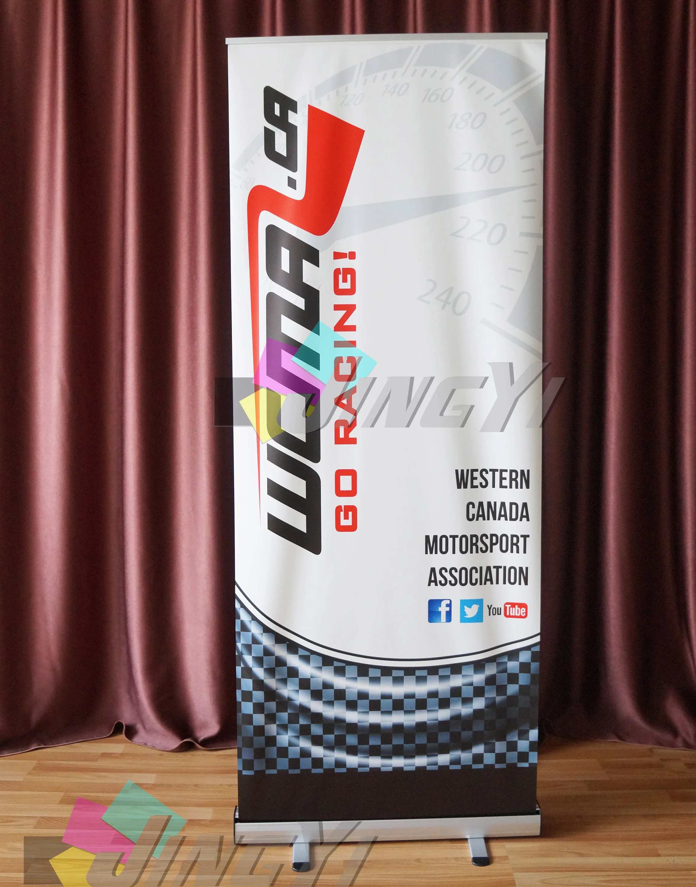 X 85 см рулонный баннер выдвижной индивидуальная печать рулонного экрана экран 2