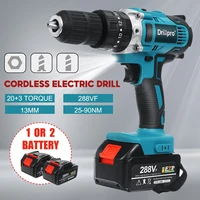 3 in 1 cordless electric drill electric screwdrive hammer power drill drive power tool with 15000amh lithium ion battery