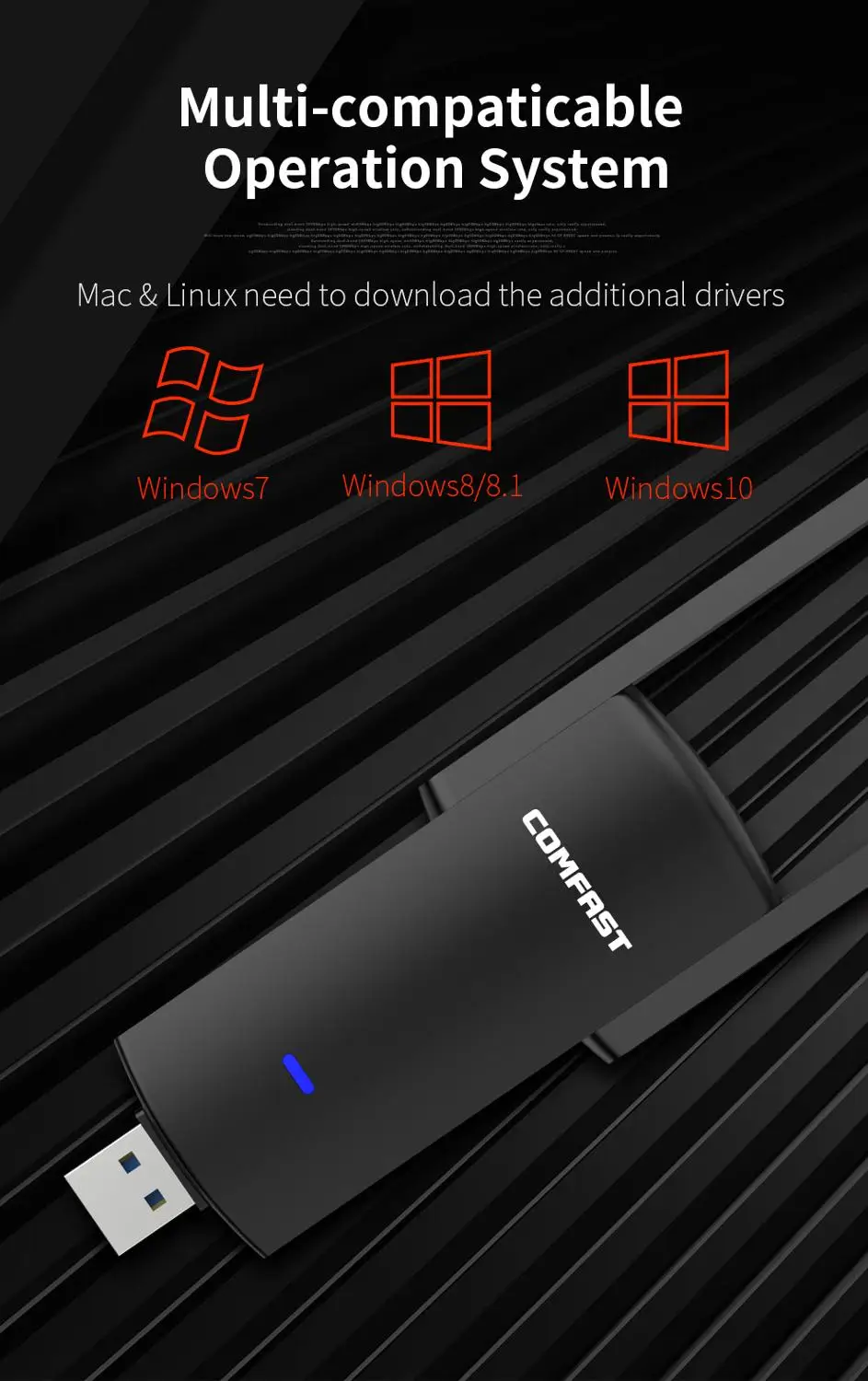 USB-адаптер Wi-Fi 1900 Мбит/с 650 ГГц 2 4 | Компьютеры и офис