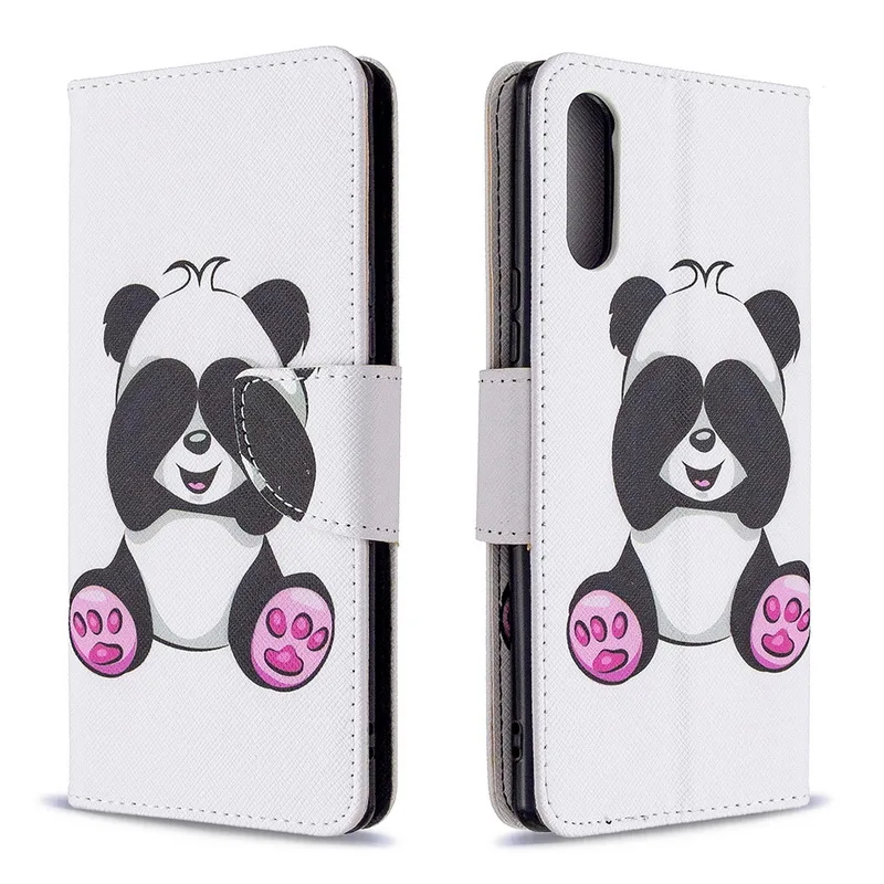 

Retro Butterfly Floral Painted Leather Flip Wallet Book Case For Sony Xperia L4 Cases Luxury Card Holder Stand Cover Solid Color