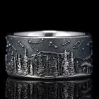 Элегантный цвет: старое серебро резные 12 созвездий для животных домик на дереве сплав женское кольцо для женщин вечерние ювелирные изделия Размеры 6-10