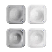 4 pcs hair catcherwith 16 removable suction cupsshower drain cover filterfor bathroomkitchen shower drain trapetc