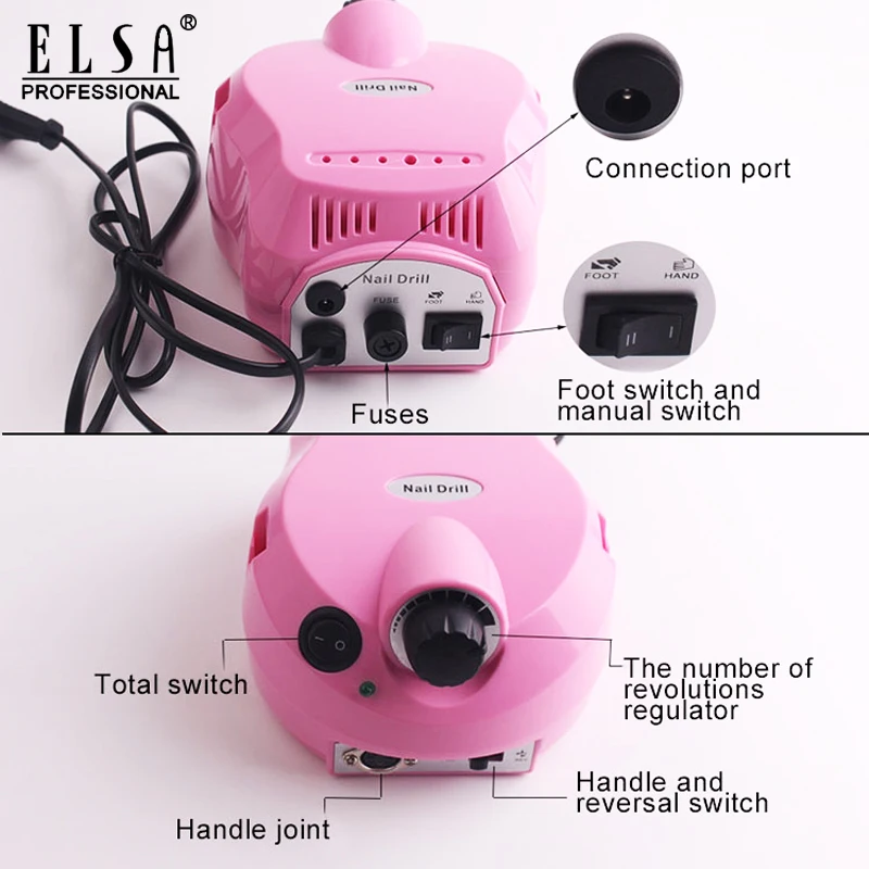 Электрическая дрель для ногтей Аппарат маникюра и педикюра аппаратного пилочка