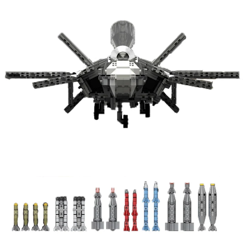 

2021 New MOC J-20 Aircraft Bricks Creative DIY Military High-tech Weapons Combat Zones Series Building Blocks Toy for Kids Gifts