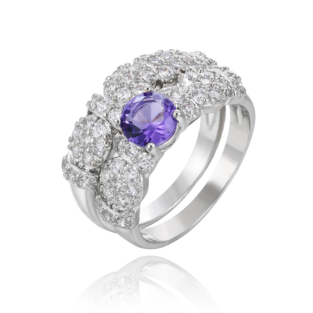 anillos mujer Большие кольца для женщин 1 комплект розовый кубический циркон сердце серебряное кольцо Bague Femme Свадебные кольца обручальное кольцо вечерние ювелирные изделия подарок - Цвет основного камня: anillos mujer