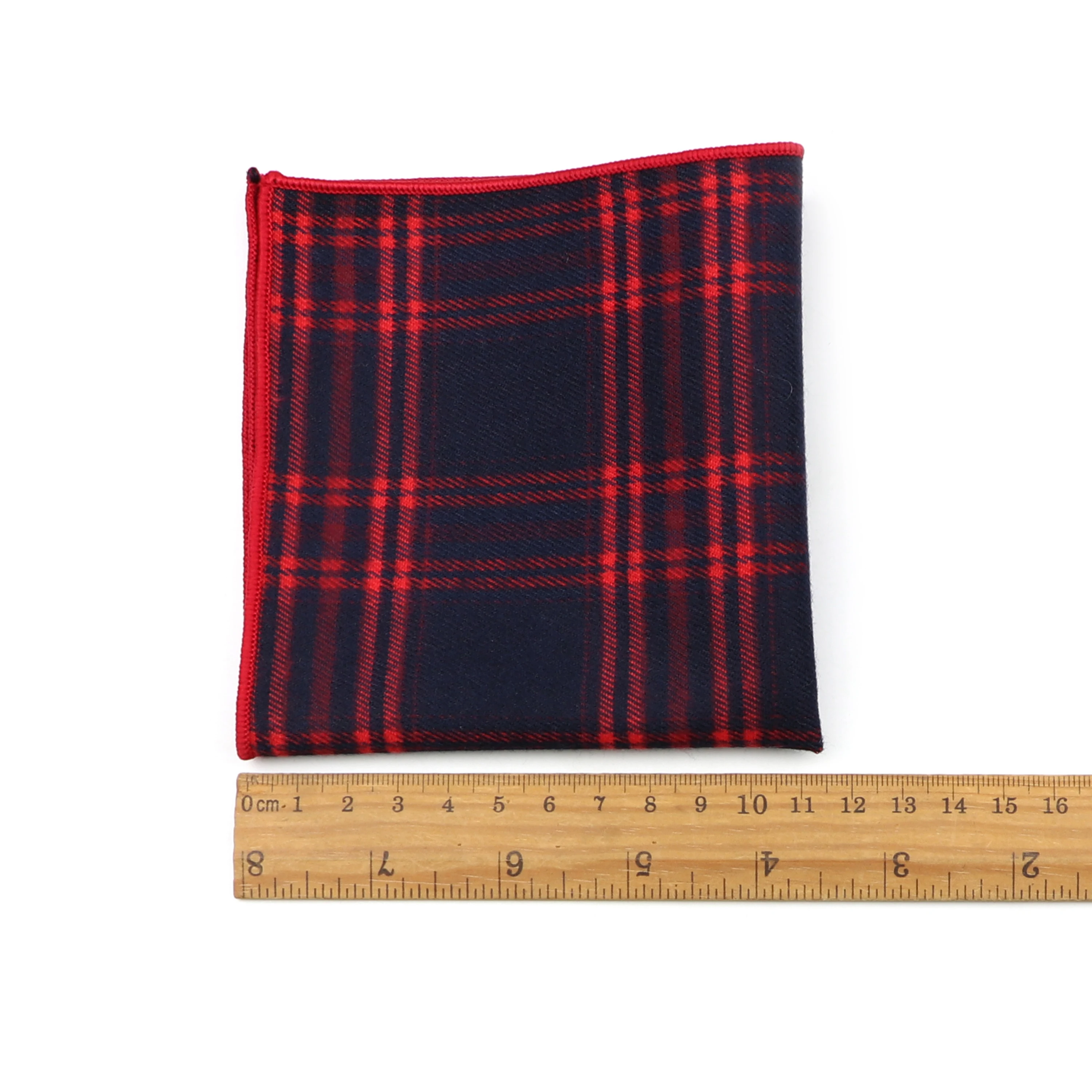 Комплект из галстука и носового платка в клетку 100% хлопка | Аксессуары для одежды