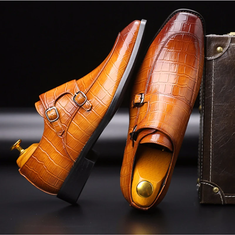 

Туфли мужские классические, ПУ кожа, без застежки, универсальные, ручная работа