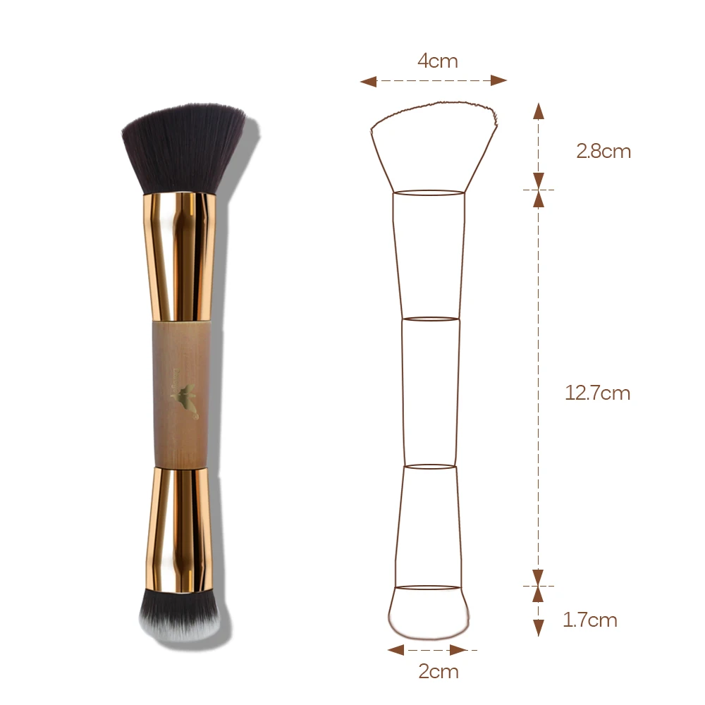 Кисть для пудры с двойной головкой румяна основа макияжа кисть контуринга