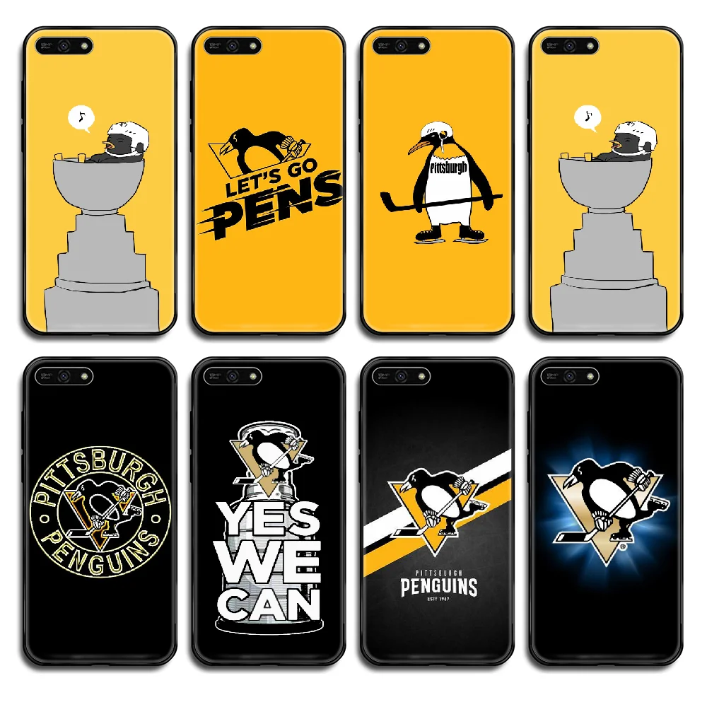 Подарочный чехол для телефона Pittsburgh Penguin Корпус Корпуса Huawei Honor Mate 5 6 7 8 9 10 20 30 A C X