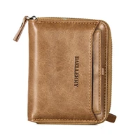 seagloca pu leather men wallets male wallet vintage zipper coin purse small wallet fashion design