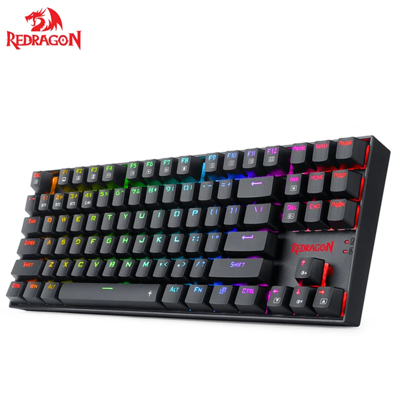 Беспроводная механическая клавиатура Redragon K552 TKL RGB 5 0 BT/2 4 ГГц/Проводная с тремя