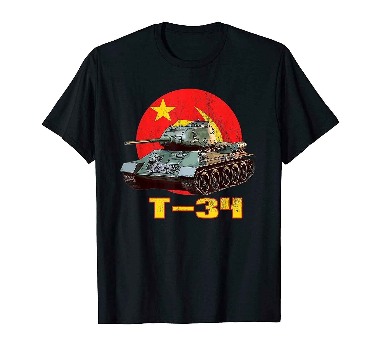 Советский Танк Второй мировой войны T-34 средний танк футболка | Мужская одежда