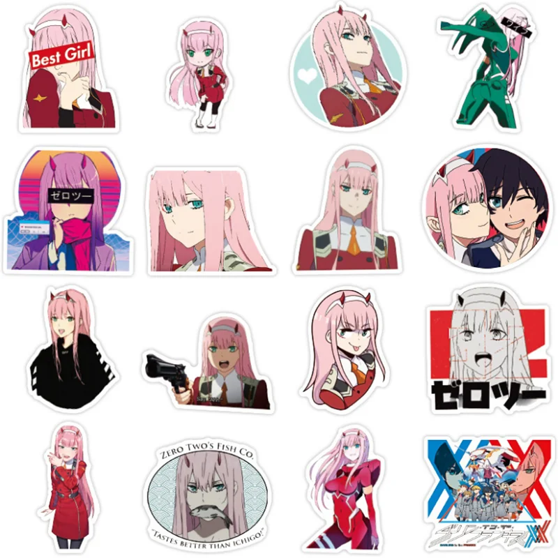 

10/30/50PCS Cute Beautiful Girl Anime Graffiti Water Removable Trolley Case Notebook Sticker Car Graffiti Wholesale