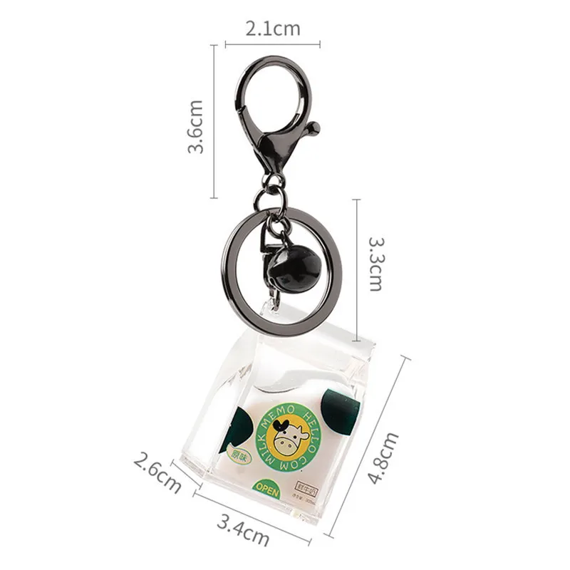 Брелок для ключей из акрила с изображением молочной коровы молока напитков