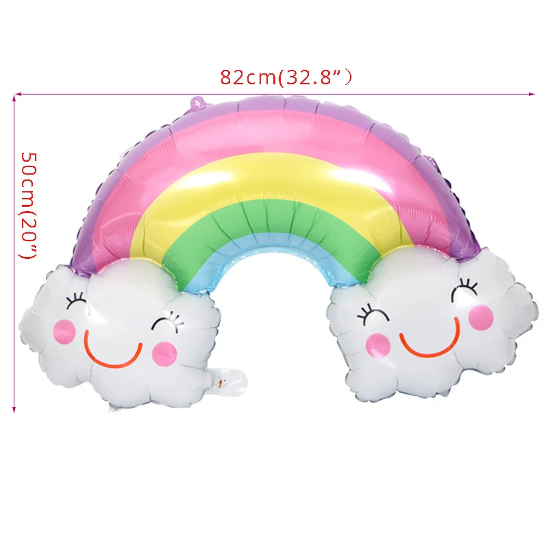 1pcs balloon Декоративная скатерть в виде единорога на день рождения, бумажные салфетки, тарелки, подставка для кекса, детский душ, декоративные принадлежности для тематической вечеринки - Цвет: 1pcs balloon