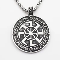 fashion retro world tree slavic rune pattern high quality metal large pendant viking style necklace jewelry amulet gift