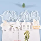 Рождественский комплект подвесок, украшения, кристальная эпоксидная форма, искусственное ремесло, инструмент для изготовления