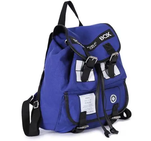 Доктор Кто Тардис Пряжка Shcool сумка кошелек полицейская коробка рюкзак