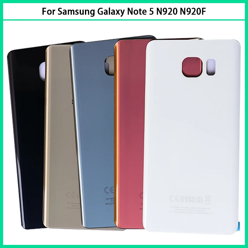 Новинка для Samsung Galaxy Note 5 N920 N920F Задняя крышка батареи задняя дверь Note5 3D стеклянная