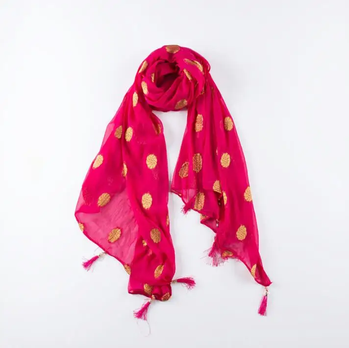 5 цветов индийский сари этнический стиль Женский шарф на весенне-летний сезон