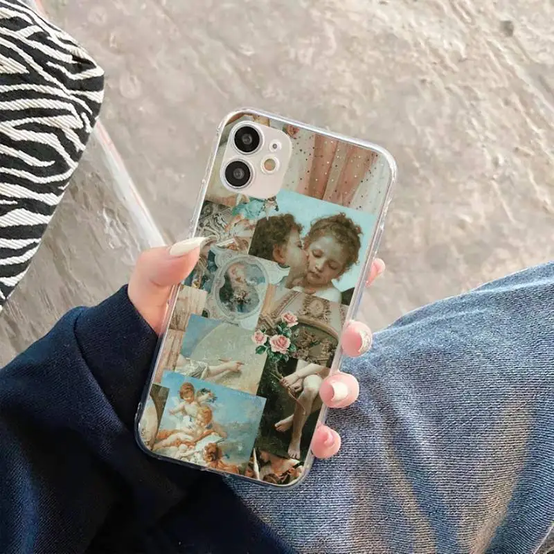 

Renaissance angels Novelty Phone Case Transparent soft For iphone 5 5s 5c se 6 6s 7 8 11 12 plus mini x xs xr pro max
