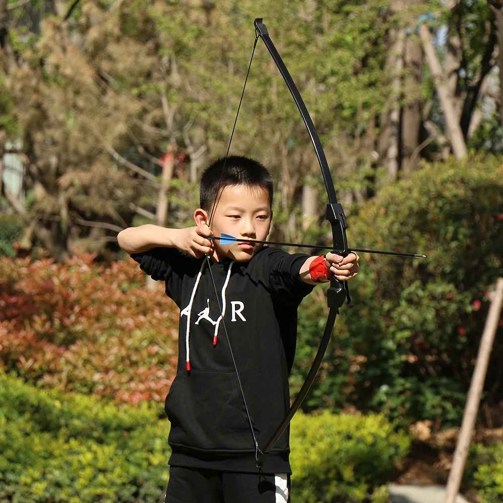 

2020 new Bow and Arrow Set for kids Gaming bow Sports Takedown Longbow Toy Bow with 24" Fiberglass sucker Arrow best gift