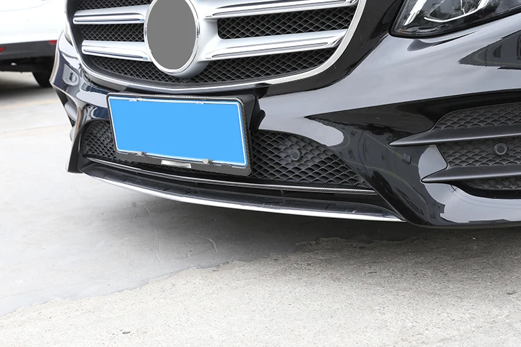 Углеродное волокно для Mercedes Benz W213 E Class- ABS передний нижний зуб решетка решетки бампер верхняя крышка отделка автомобильные аксессуары