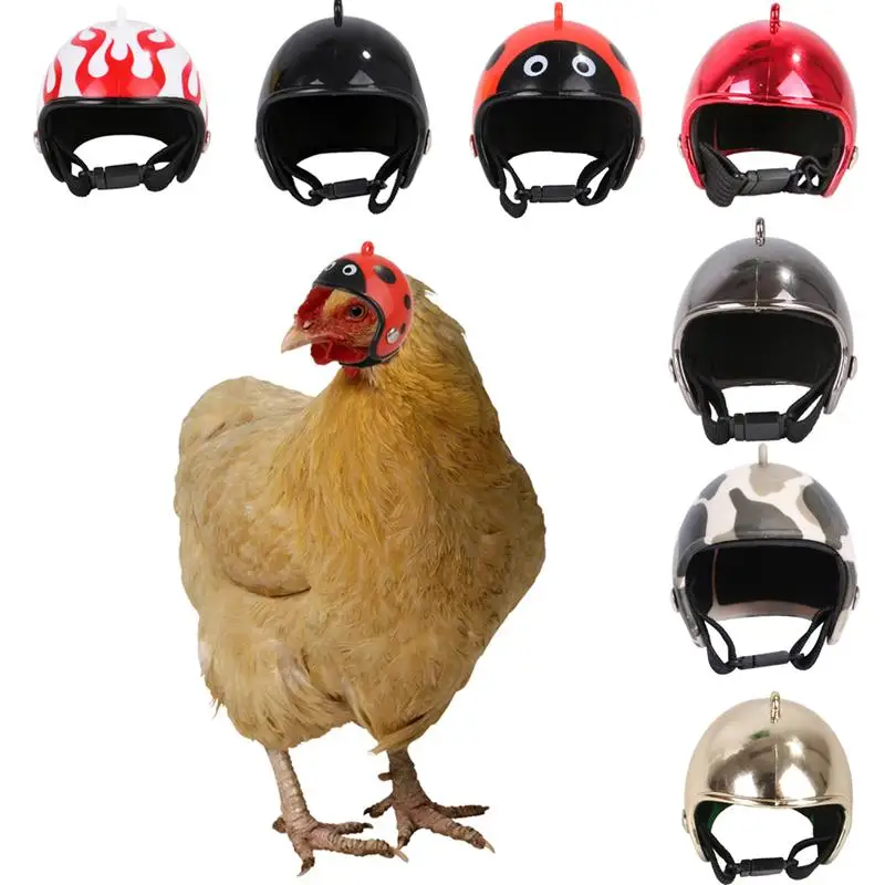 Дизайн Пламени Забавный шлем для курицы Защитное снаряжение питомца Защита от