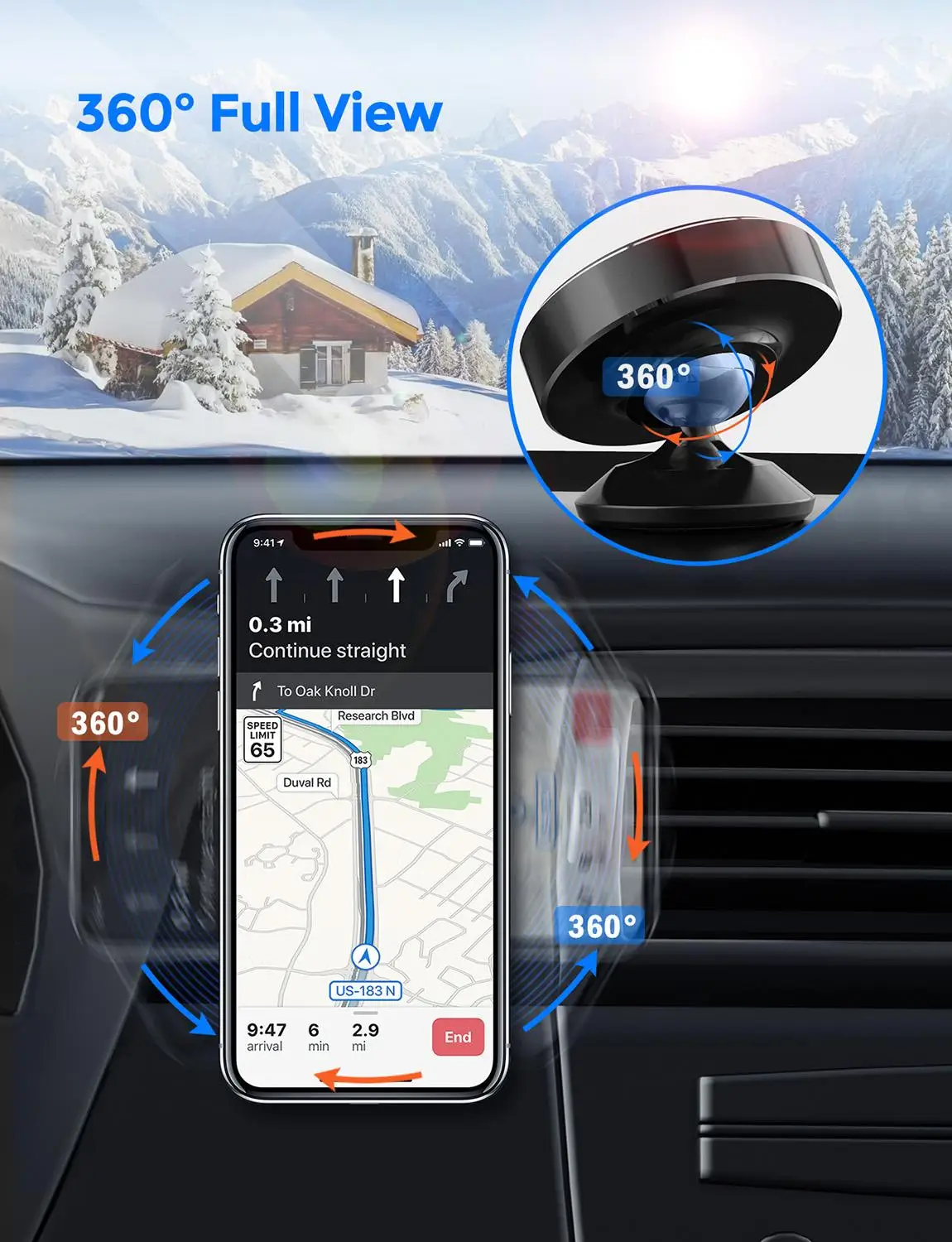 Mpow CA117 мини металлический магнитный автомобильный держатель телефона для iPhone