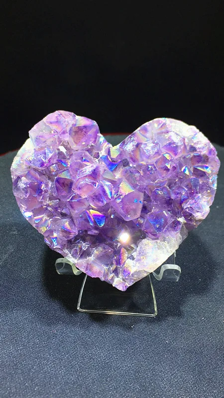 Кольцо из натурального кварца в форме сердца | Дом и сад