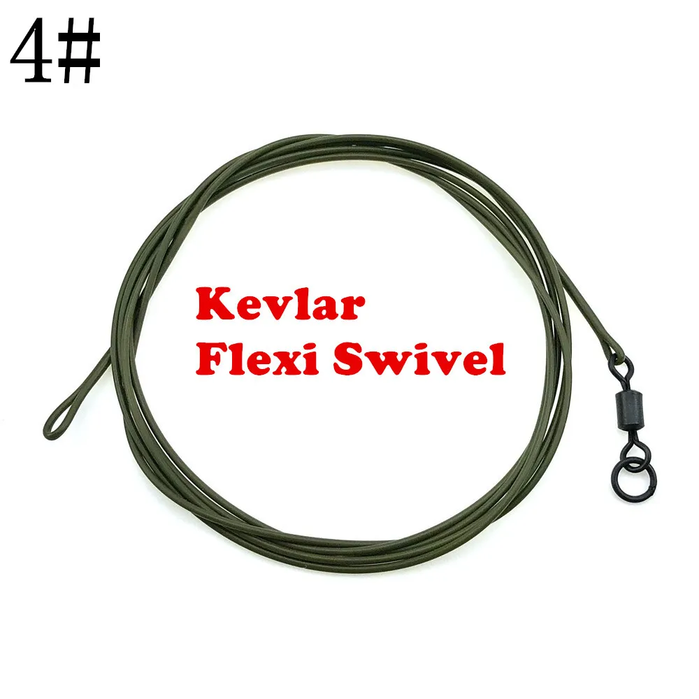 Kevlar Ring swivel 1 м ловля карпа свинцовая линия лидер плетеная/фторуглеродная/нейлоновая с спиннером быстрая замена поворотный свинцовый стержень лидер Крюк Ссылка - Цвет: Kevlar Ring swivel