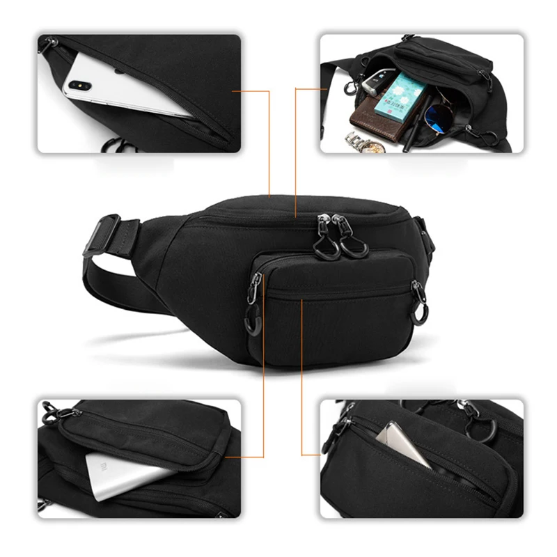 Мужская нагрудная сумка NIUCUNZH мужская на плечо из ткани Оксфорд мужские сумки