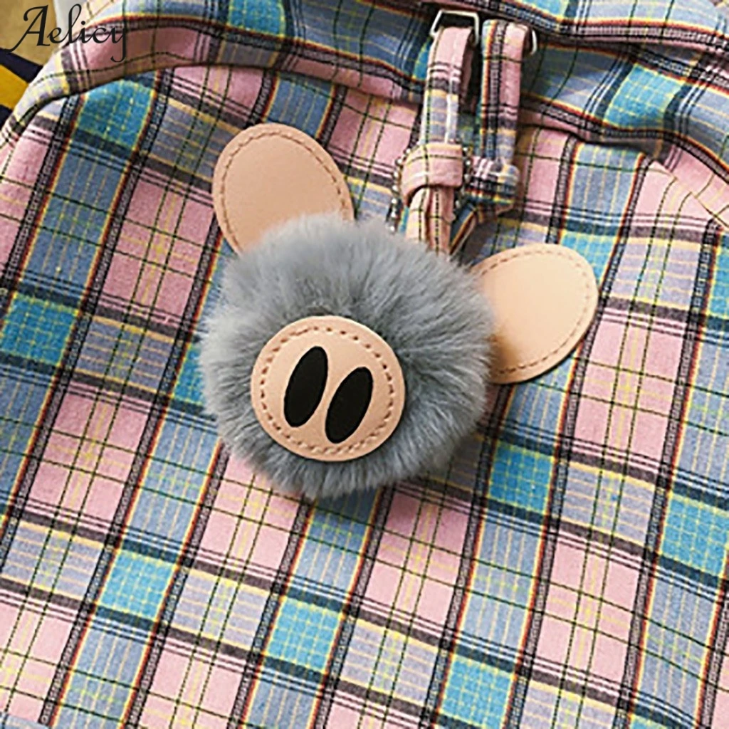 Aelicy Женская модная клетчатая Милая холщовая Повседневная Дорожная сумка на