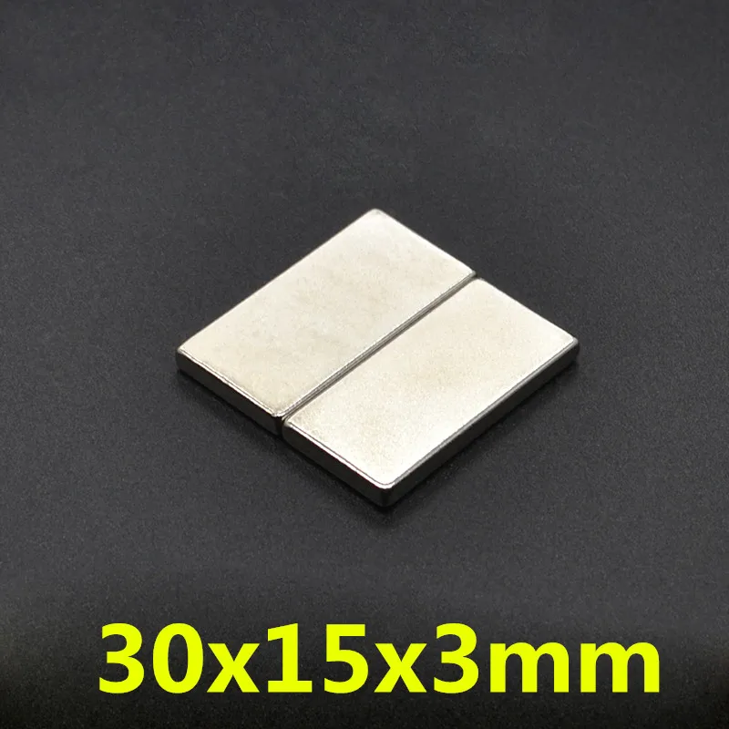 

5~100PCS 30X15X3 mm block Powerful Magnets 30mm X 15mm N35 DIY Neodymium Magnet 30x15x3mm Permanent NdFeB Magnets 30*15*3 mm