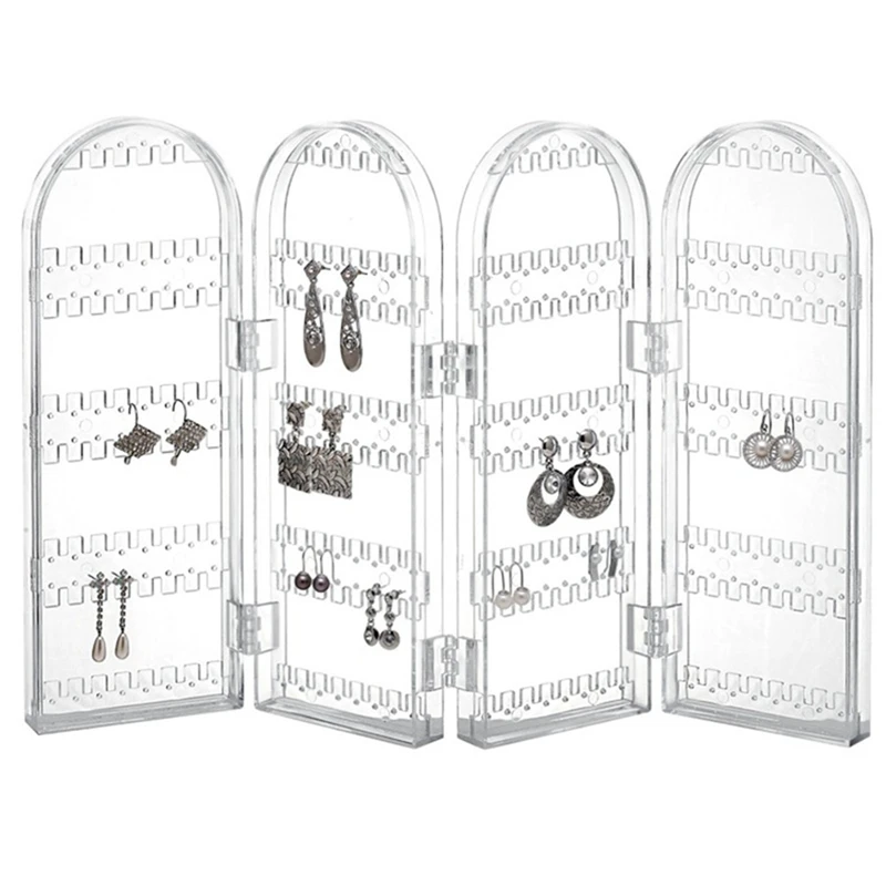 

Clear Jewelry Storage Box Acrylic Foldable Necklace Stand Transparent Jewelry Display Stand Ring Stand Earrings