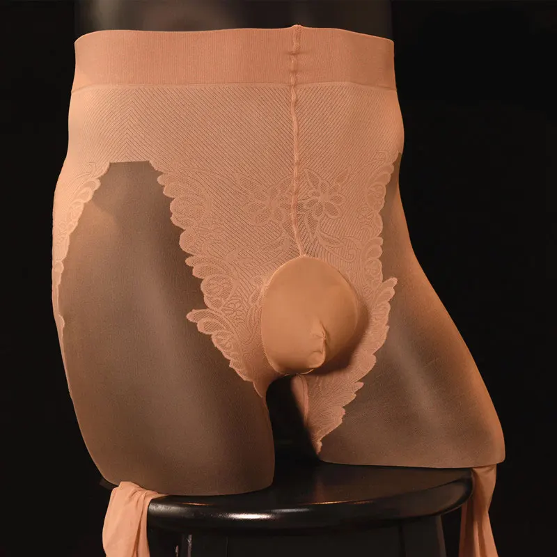 Сексуальные мужские 100 кг размера плюс U выпуклая сумка чулки COCkring открытые с