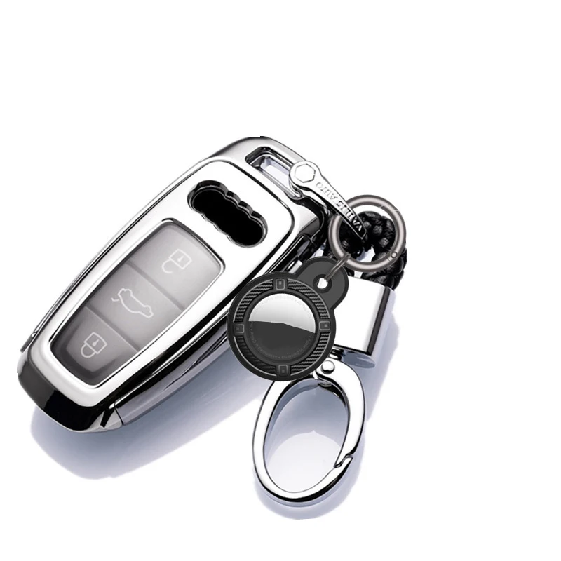 

For Apple Airtags Arbon Fiber TPU Protective Shell For Apple Locator Tracker Anti-Lost Device Keychain Protective Sleeve