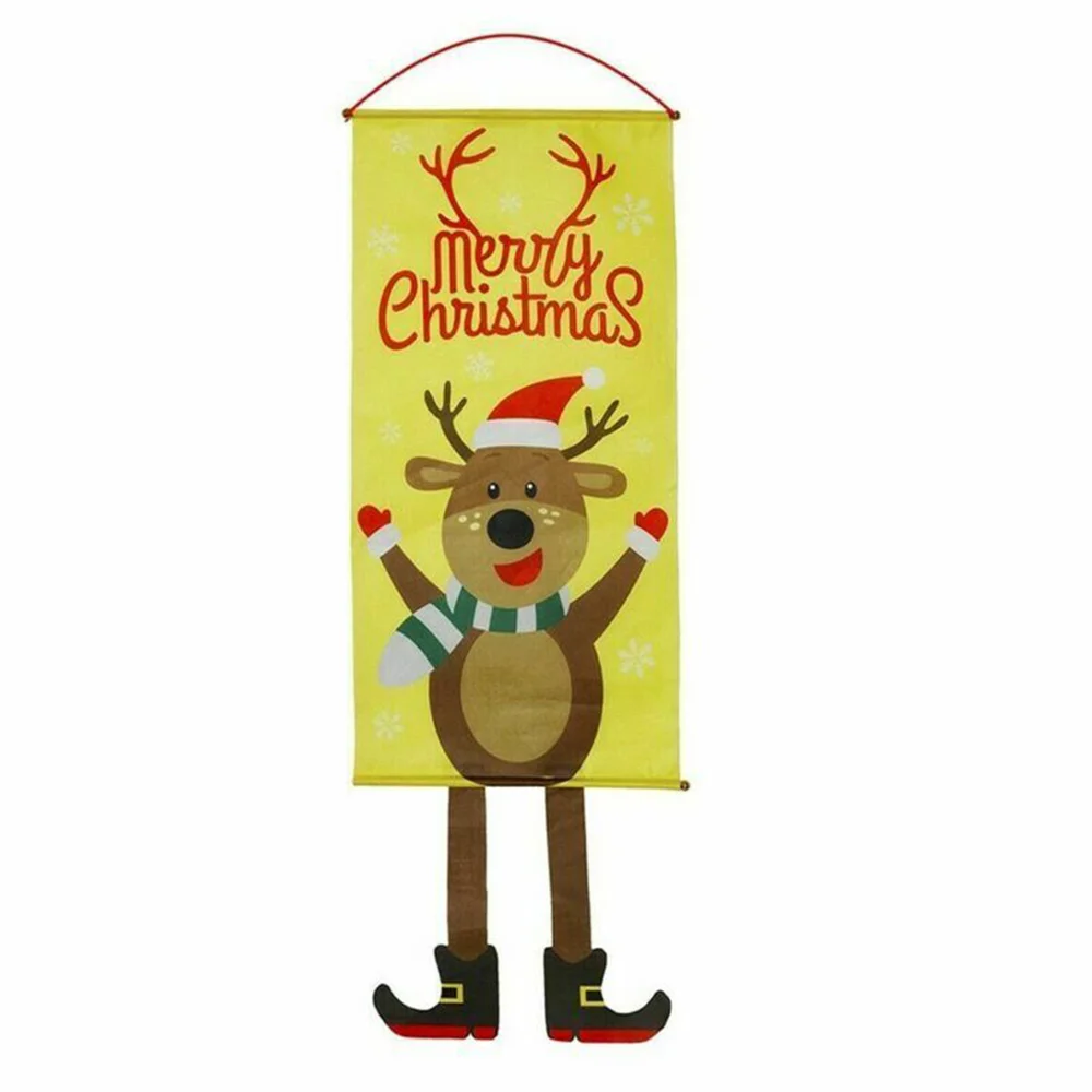 

3PCS Christmas Ornaments Cloth Art Hanging Legs Creative Hanging Flag Window Hanging Wall Atmosphere Dress Hanging Cloth