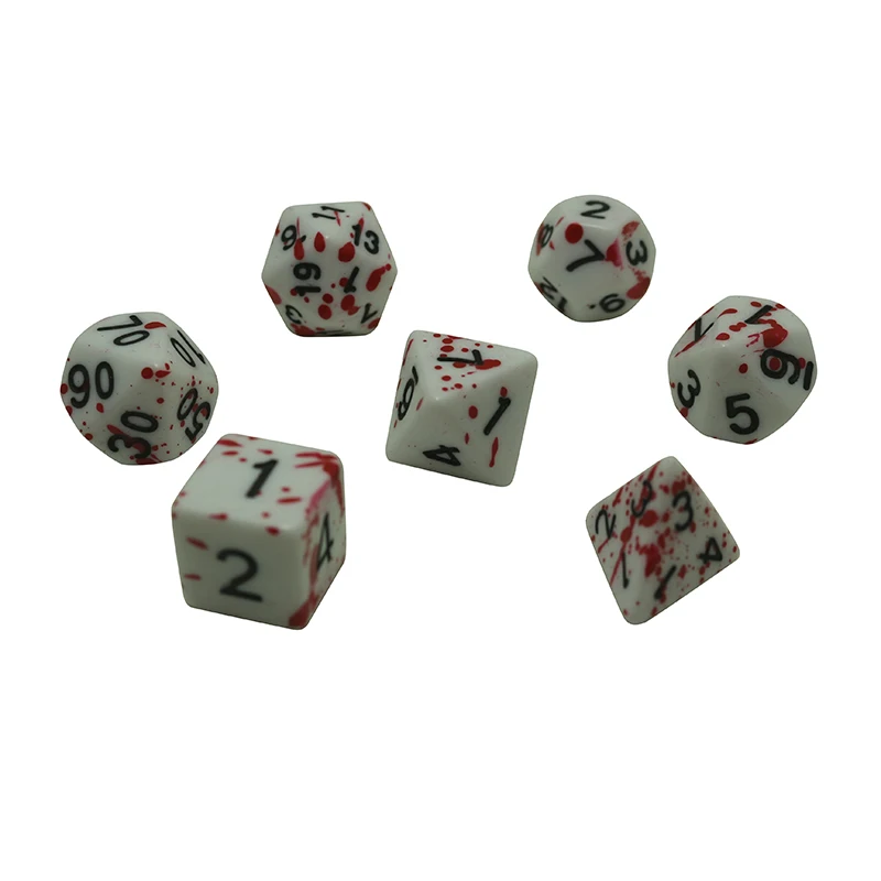 7 шт./компл. Polyhedral TRPG игры DND для блестящих разносторонних костей настольных игр |