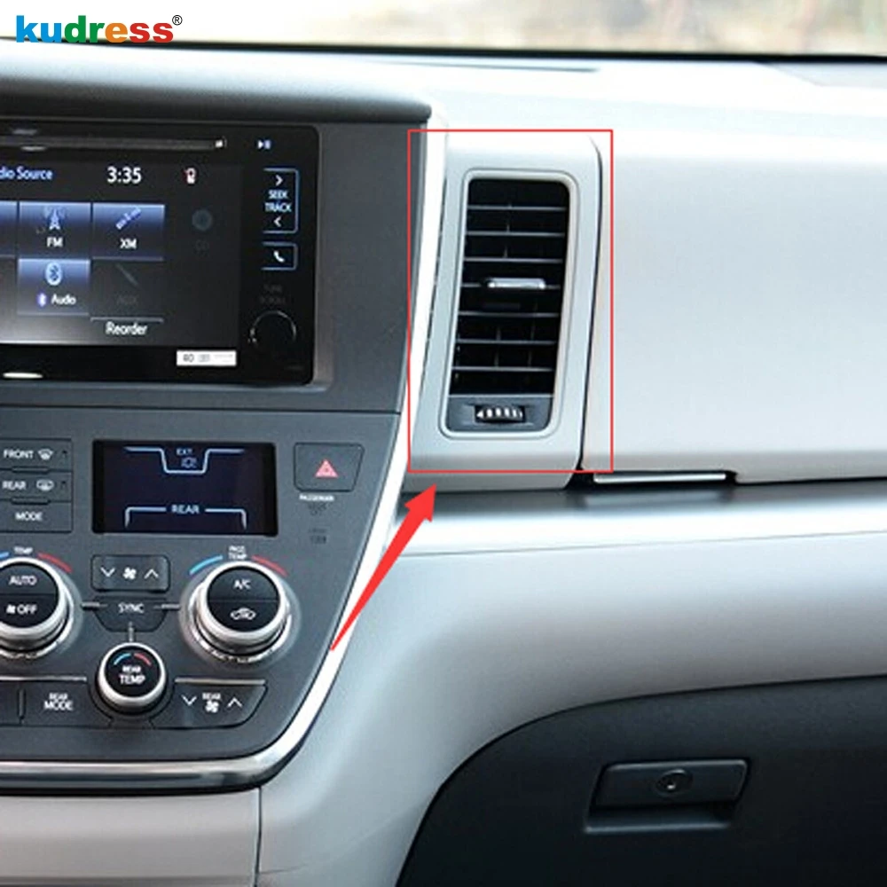 Для Toyota Sienna 2010 2012 2013 2014 2015 2016 Матовая Внутренняя Передняя Крышка вентиляционного