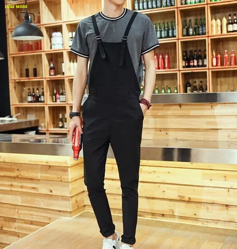 Комбинезон мужской повседневный Модный облегающий Ромпер до щиколотки брюки с