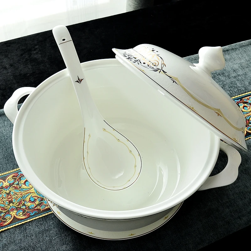 

46pcs set, fine bone china dinnerware sets, ceramic borden servies dinner plate set, porcelain weeding gift, chafing dish serve