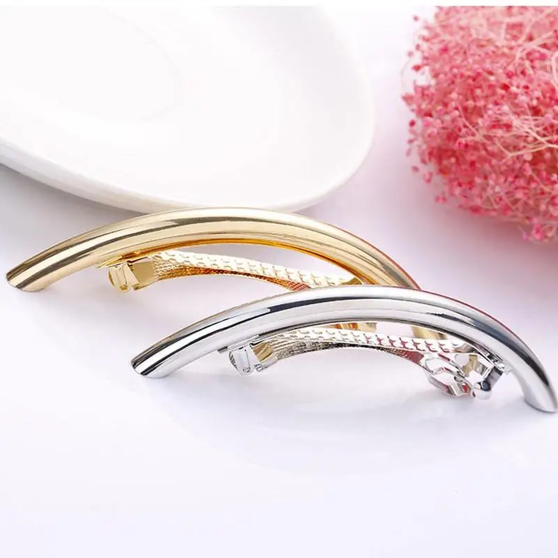 

2020 New Automatic Hairpin Girl Smooth Spring French Hairpin Slim Bridal Party Hairpin