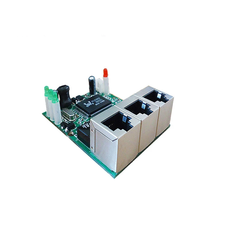 Быстрому включению mini 3 порт коммутатора ethernet 10 / 100 Мбит/с rj45 сетевой коммутатор