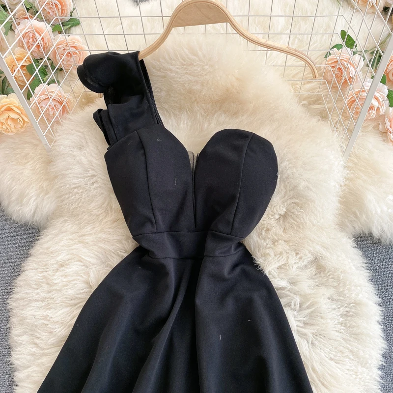 Сексуальным вырезом на спине и вечерние мини-платье женское летнее платье одно