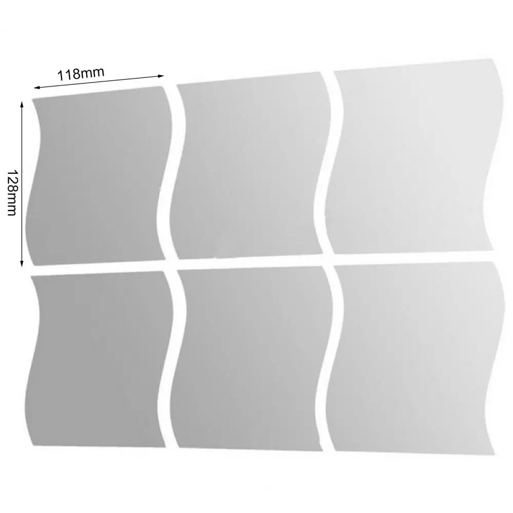 

HOT SALES!!! 6Pcs Wall Sticker Removable 3D Decoration Mirror Effect DIY Mirror Wall Sticker for Home